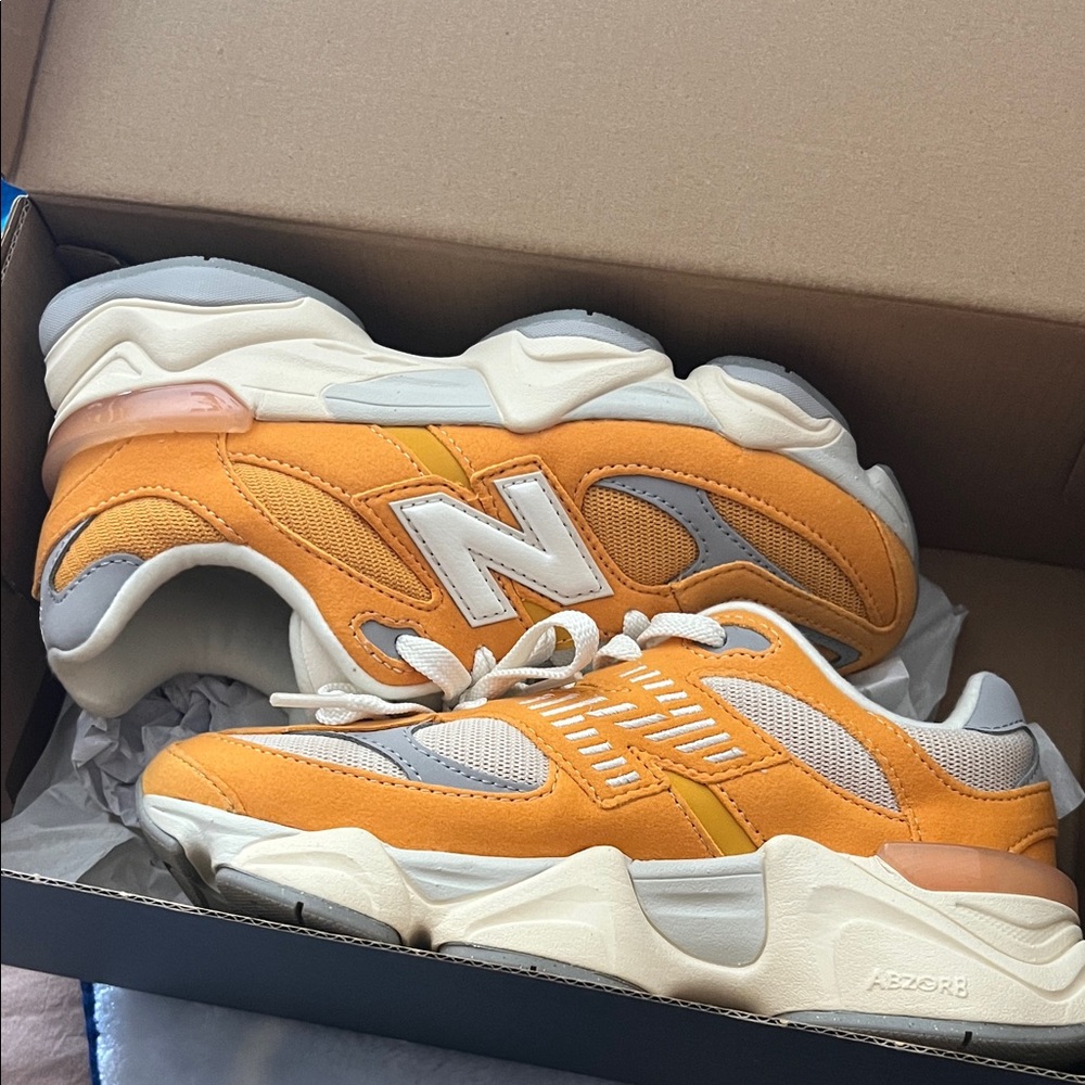 New Balance Vibrant Orange and Cream Shoes
